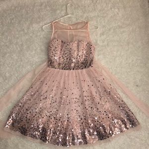 •Ruby Rox Juniors Rose Gold Sequin Dress•